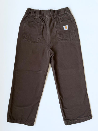 Carhartt Camouflage Fleece Hooded Vest & Matching Brown Pants Set (4T)