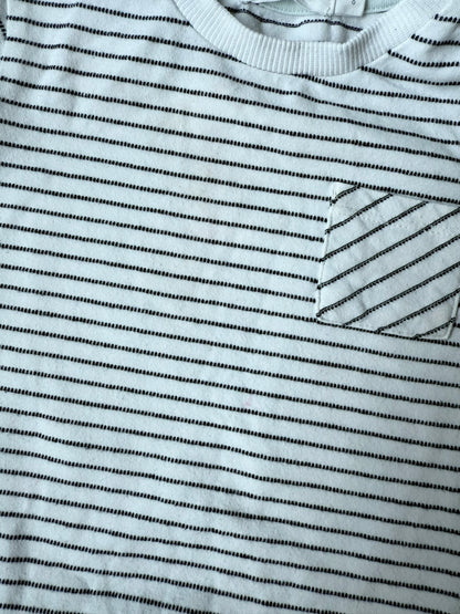 Miles White & Black Stripped T-Shirt Dress (12 Months)