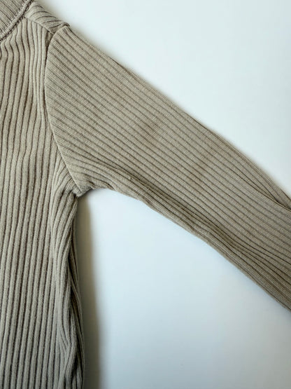 Old Navy Tan Ribbed Sleeper (Newborn)