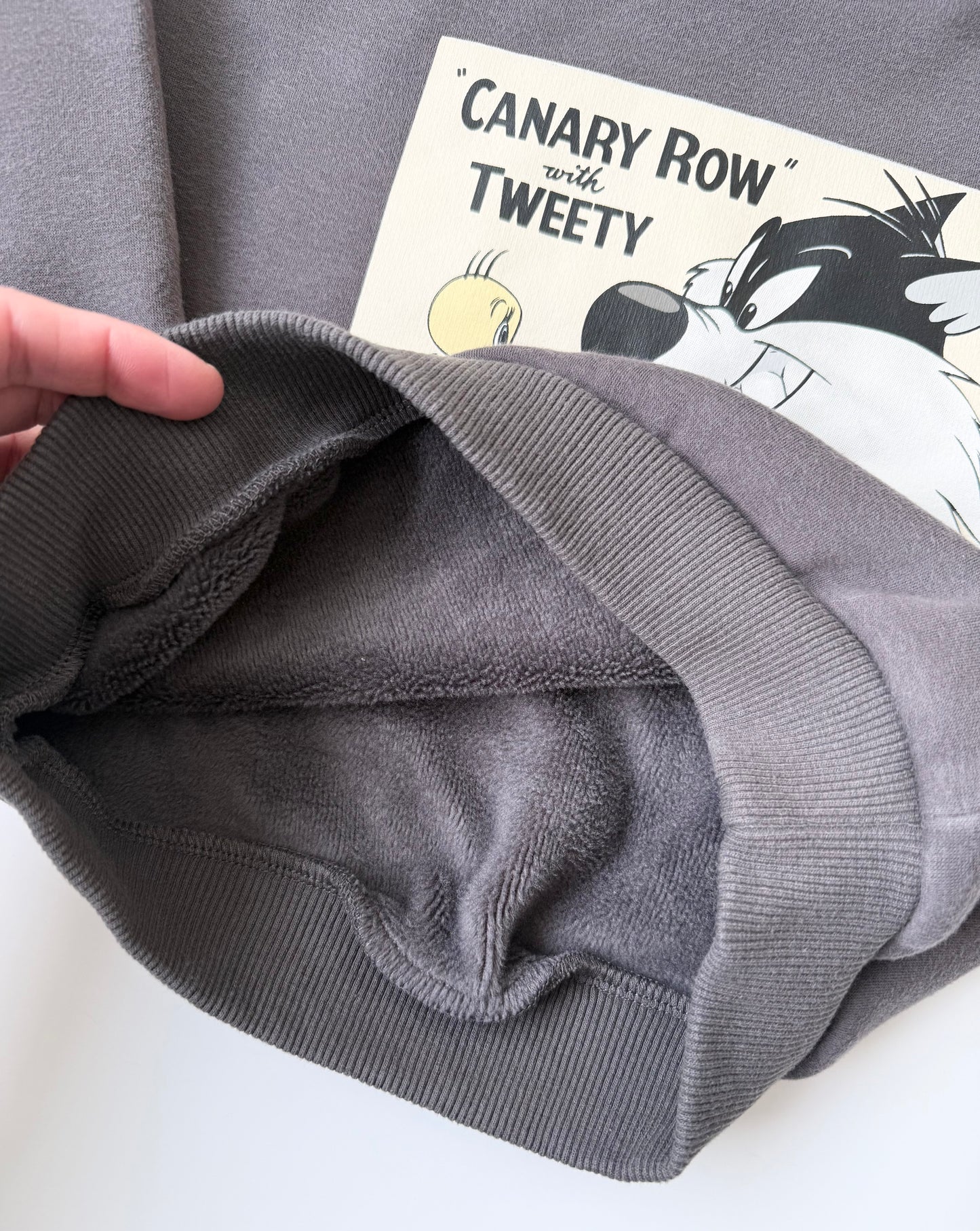 Chenchenma x Looney Tunes Dark Grey Sylvester & Tweedy “Canary Row” Sweater (3-4T)