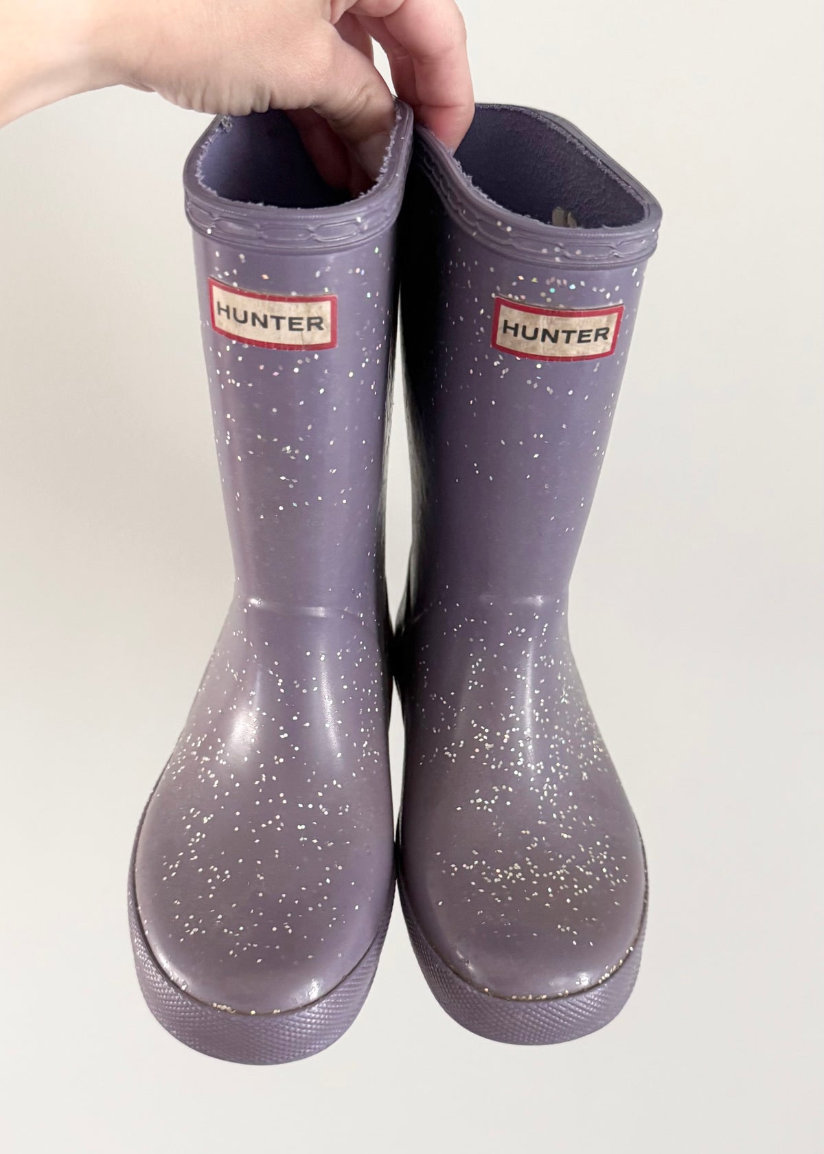 Hunter Purple Sparkle Rubber Boots (UK12)