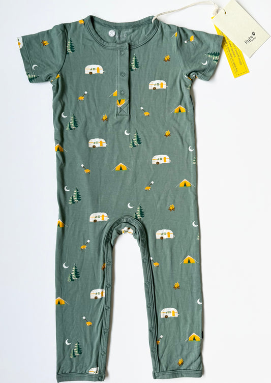 Kyte Camping Short Sleeve Romper - New (2T)