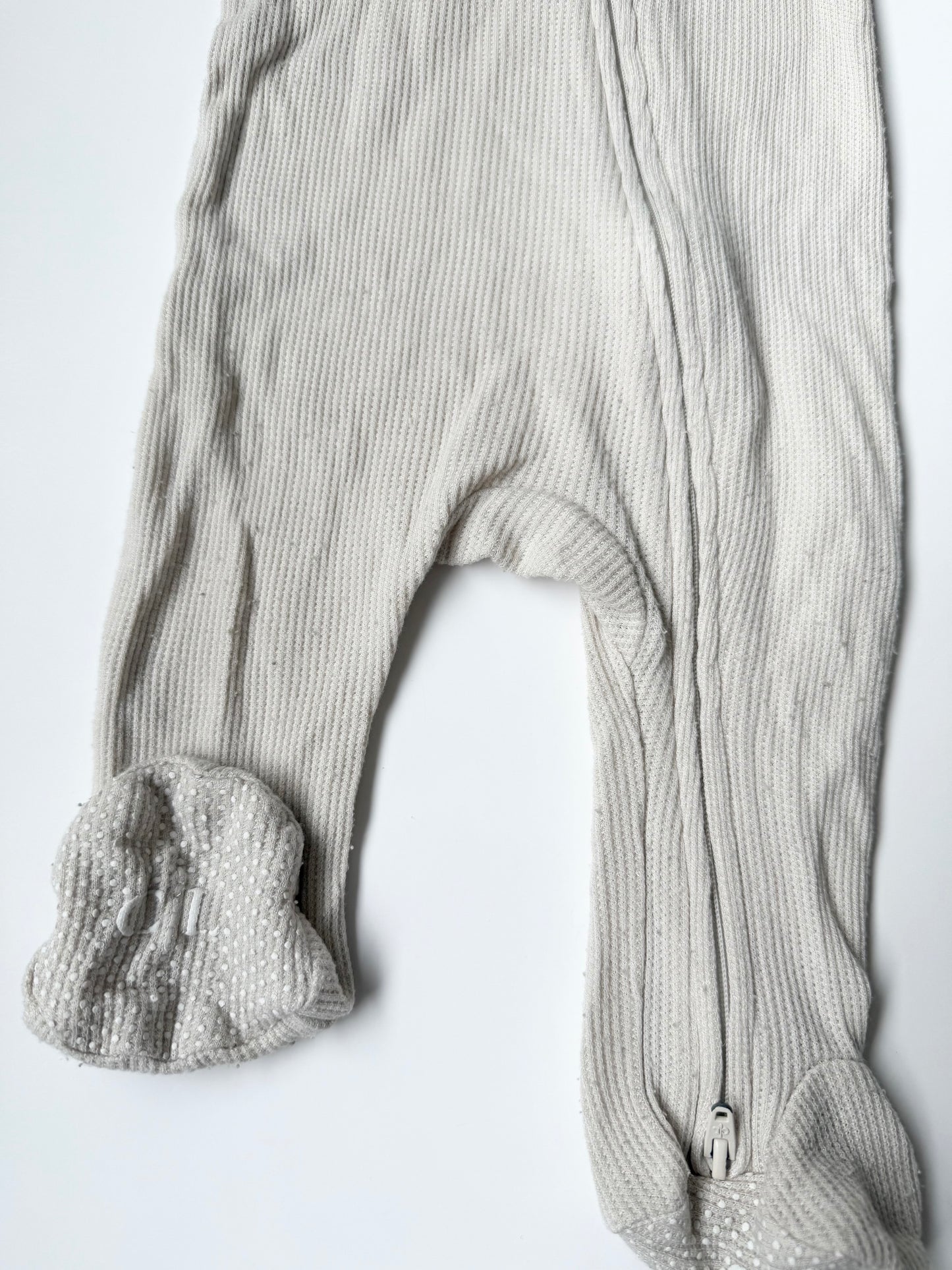 Caden Lane Off White Waffled Sleeper (0-3 Months)