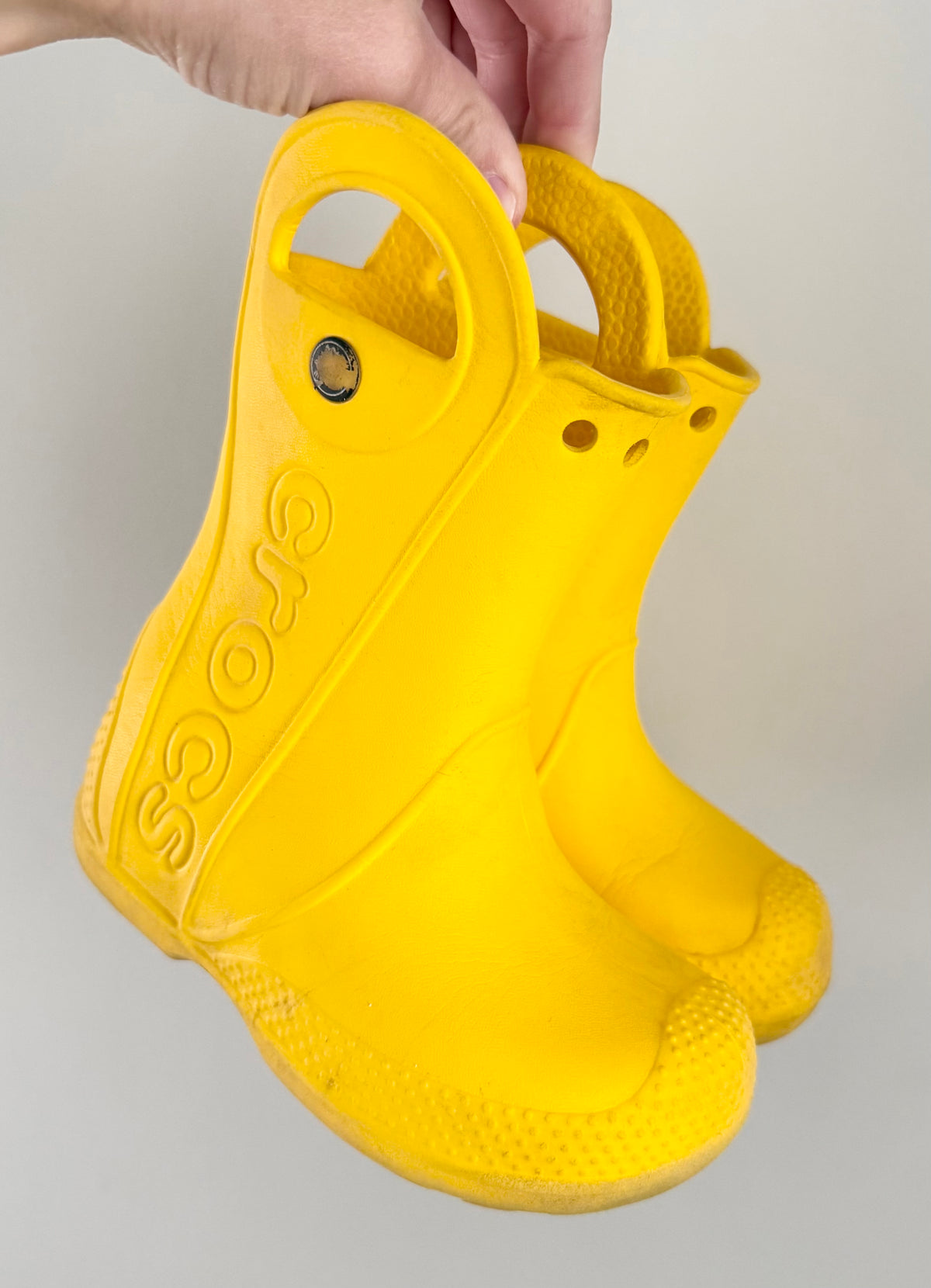 Crocs Yellow Handle It Rubber Boots (9)