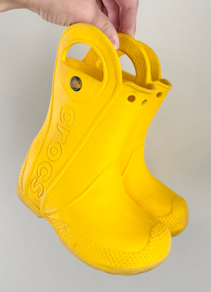 Crocs Yellow Handle It Rubber Boots (9)