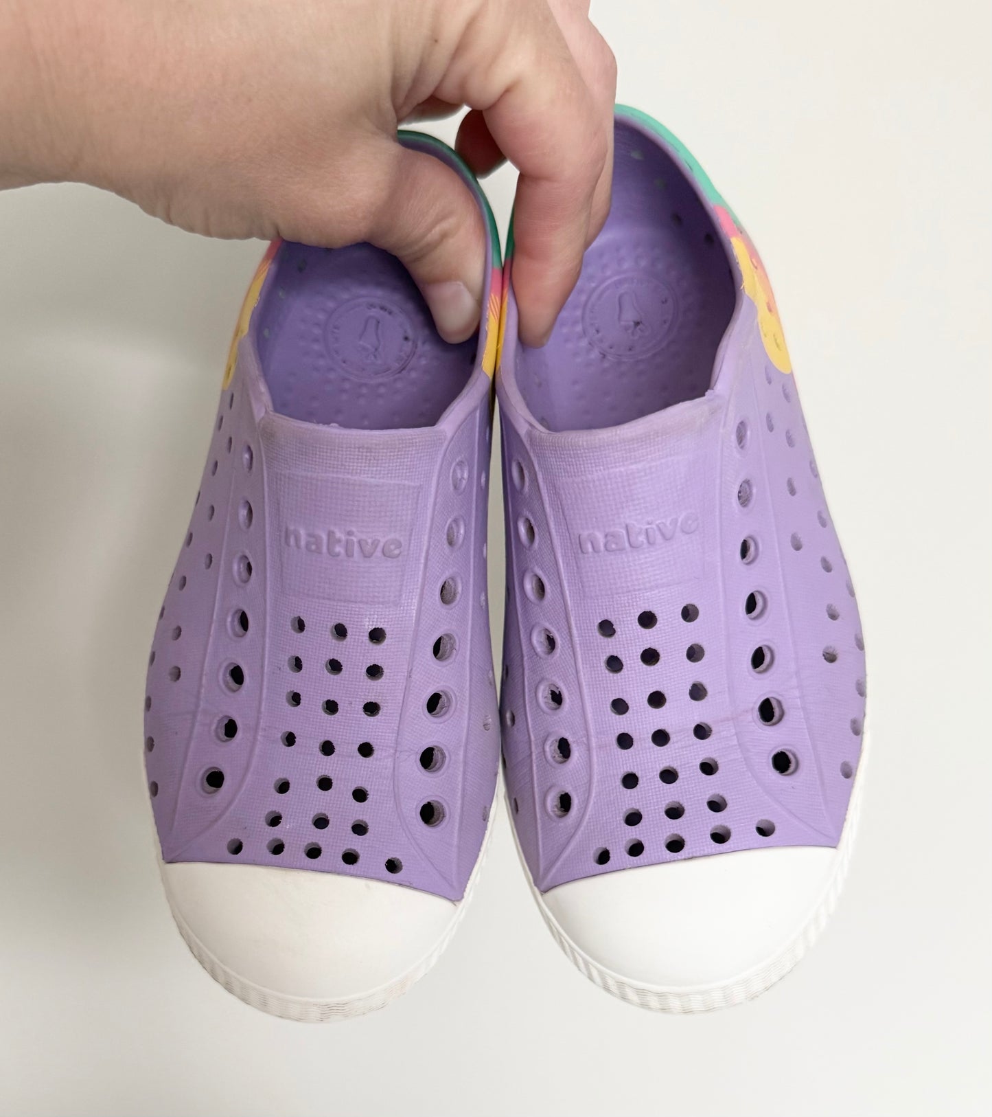 Native Purple & Colored Heel Jefferson Slip Ons (10)