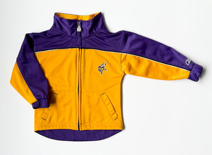 Minnesota Vikings Yellow & Purple Zip Up Football Sweater (2T)