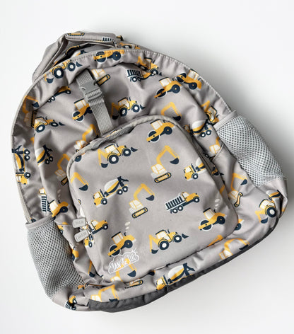Jan & Jul Xplorer Grey Construction Trucks Backpack (15L)