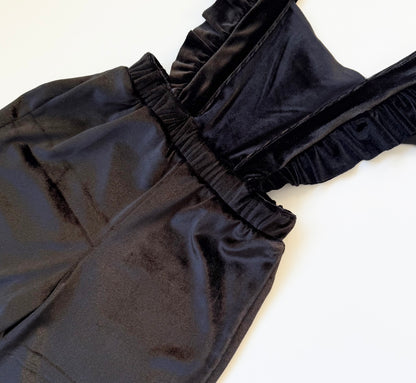 Zara Black Velvet Flutter Sleeve Jumpsuit (18-24 Months)