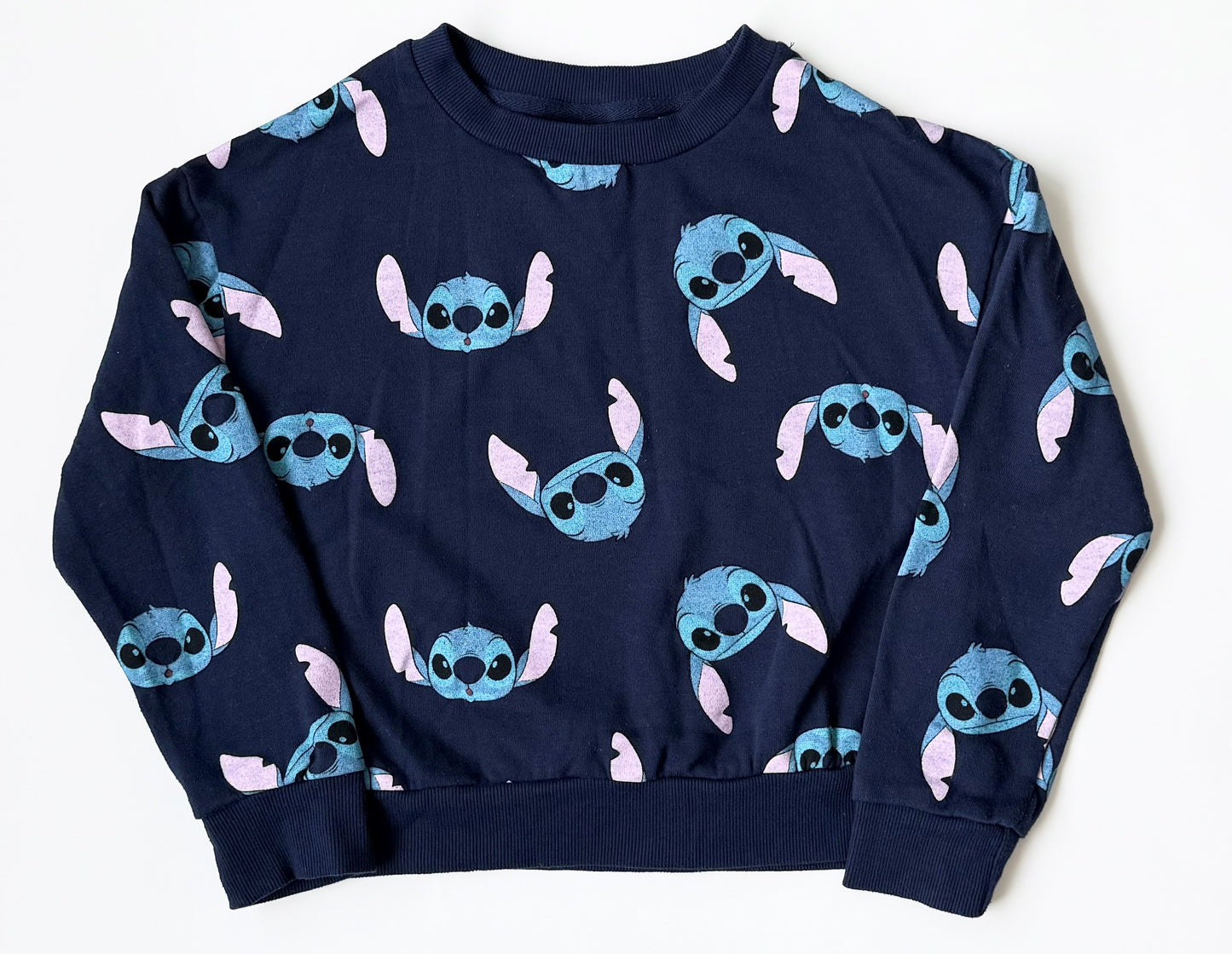 Disney Dark Blue Stitch Cropped Sweater (10/12 Years)