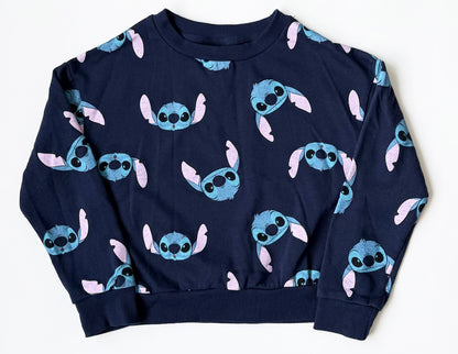 Disney Dark Blue Stitch Cropped Sweater (10/12 Years)