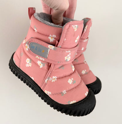 Jan & Jul Insulated Pink Floral Short Ankle Boots (10)
