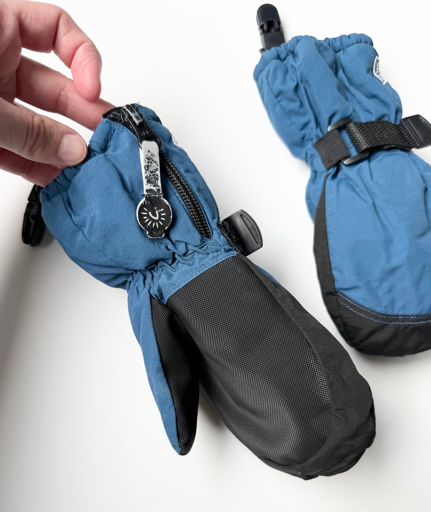 CaliKids Blue & Black Winter Mittens (6 Years+)