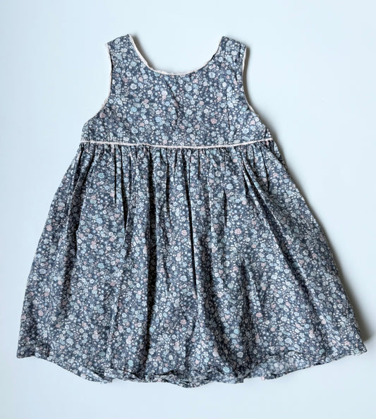 Wheat Pastel Blue & Pink Floral Sleeveless Dress (2 Years)
