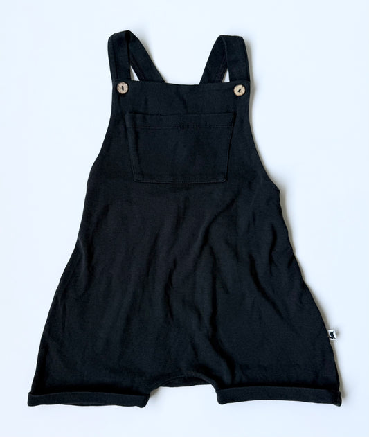 Little & Lively Black Short Overalls (3T/4T)
