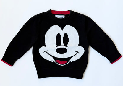 Baby Gap x Disney Black Mickey Face Knit Sweater (2T)