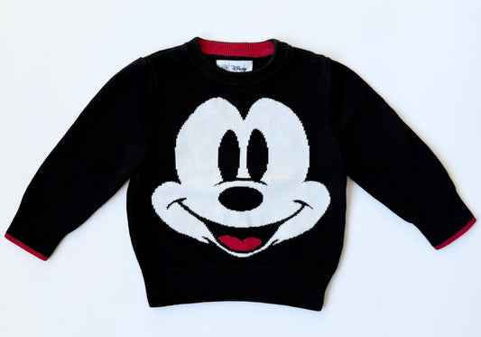 Baby Gap x Disney Black Mickey Face Knit Sweater (2T)