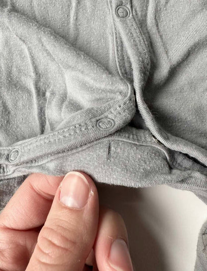 Kyte Graphite Snap Romper (6-12 Months)